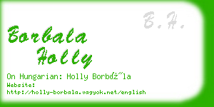 borbala holly business card